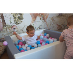 Piscina infantil cuadrada de bolas 150 piezas cuadrado ecocuero